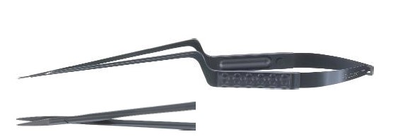 NOIR мікроножиці тупі/тупі прямі байонет 120 мм